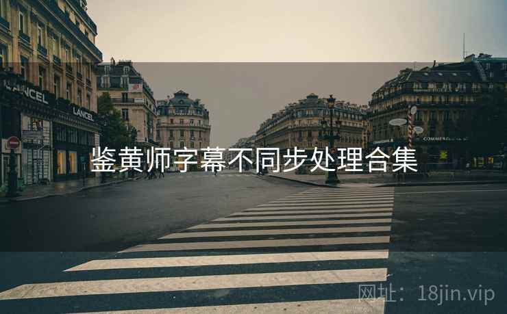 鉴黄师字幕不同步处理合集