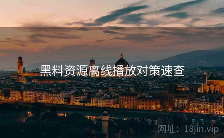 黑料资源离线播放对策速查