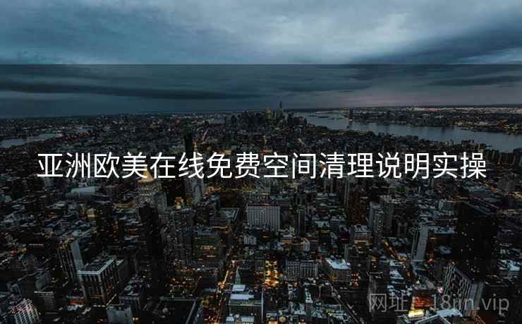 亚洲欧美在线免费空间清理说明实操